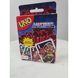 Mattel Uno Masters Of Universe Card Game MOTU He-Man Greyskull NIB Sealed Cards